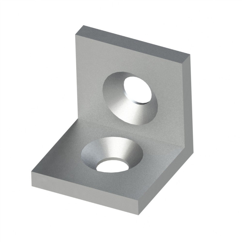 Equerre profilé aluminium – Rainure 5mm – Section 20x20 mm - Gris - Elcom shop