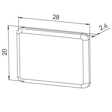 Cache équerre profilé aluminium – Rainure 5 mm – Section 20x20 mm