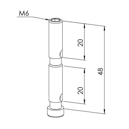 Fixation automatique double profilé aluminium – Rainure 5 mm - Inox