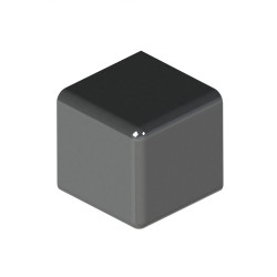 Raccord d’angle cube – 8 mm – 40 mm – 2D - Gris