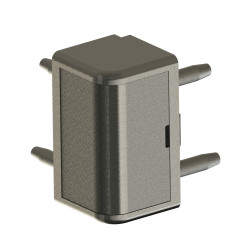 Kit raccord d’angle cube – 8 mm – 40x20 mm – 2D - Economique - Gris