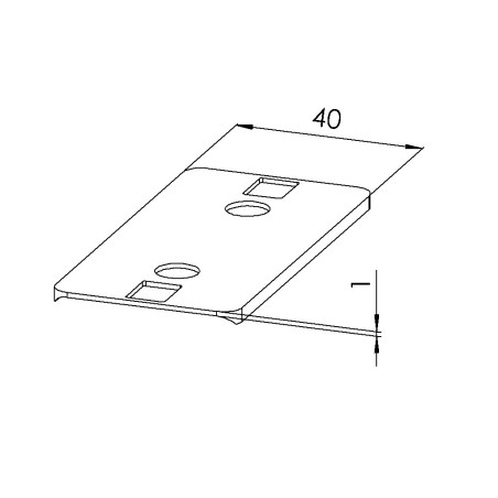 Joint de rayon profilé aluminium - Rainure 8 mm – 80x40 mm - R80