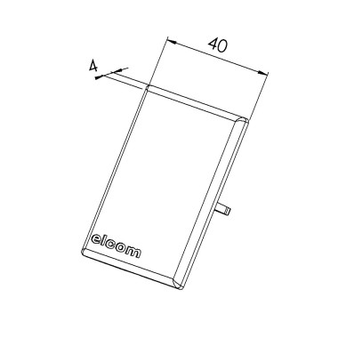 Cache équerre profilé aluminium – Rainure 8 mm – Section 40x40 mm - Gris