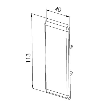 Cache équerre automatique profilé – Rainure 8 mm – Section 80x80 mm - Noir