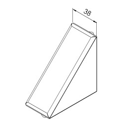 Kit équerre profilé aluminium – Rainure 8 mm – Section 80x80 mm - Cache