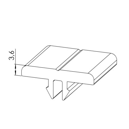 Profilé de glissement (Barre de 2 m) - Rainure 6 mm - ESD