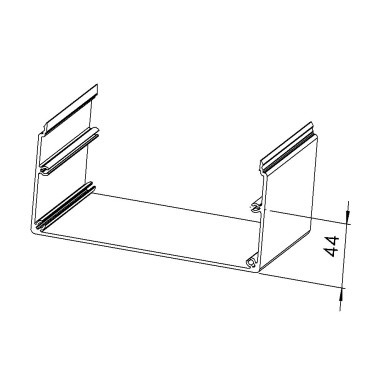 Goulotte profilé aluminium - U - 160x80 mm - SE