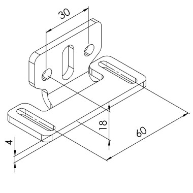 Support loquet profilé – 30