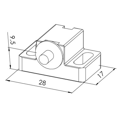 Aimant profilé aluminium – Rainure 5 mm - PA