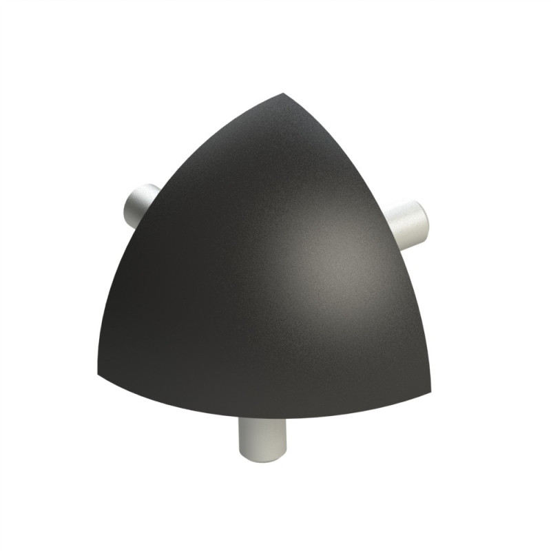 Kit raccord d’angle sphère profilé aluminium – 8 mm – R30-90° – Noir - Elcom shop