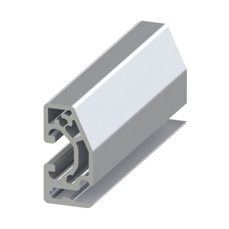 Profilé aluminium d'encadrement - Rainure 8 mm - Section 40x20 mm
