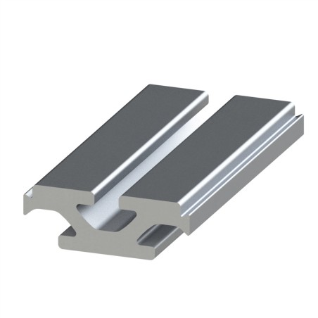 Profilé aluminium de connexion (Barre de 6 m) - Plaque - 8 - 55x20 mm