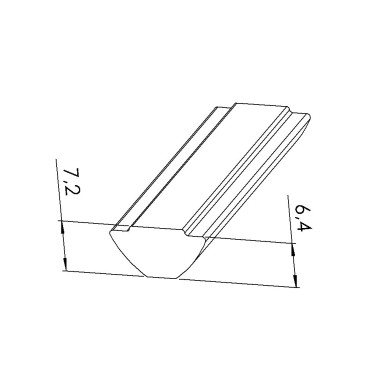 Profilé écrou rainuré (Barre de 3 m) - Rainure 8 mm - Al