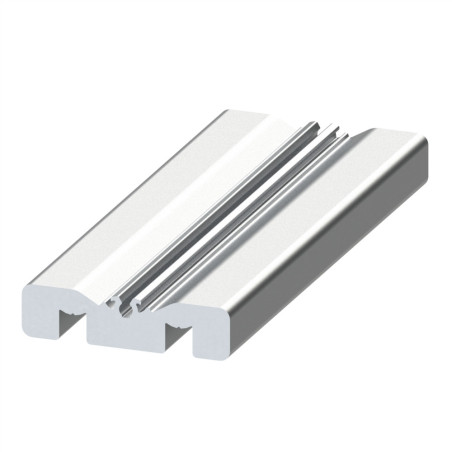 Profilé aluminium (Barre de 3 m) - Porte coulissante - 8 mm - 40x10 mm