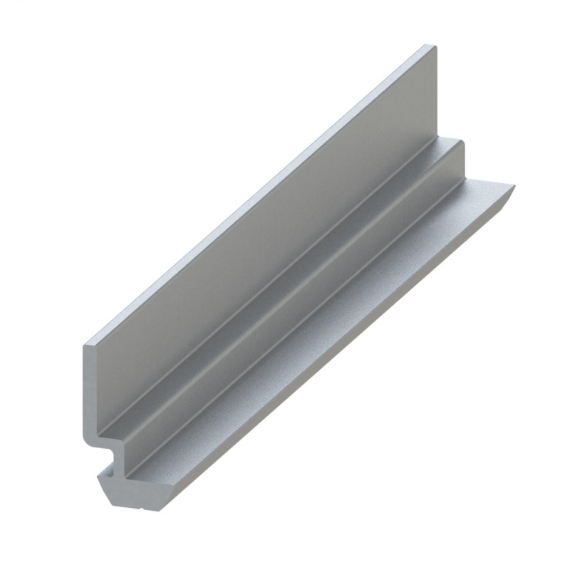 Lisse profilé aluminium (Barre de 2 m) - Rainure 8 mm - Al