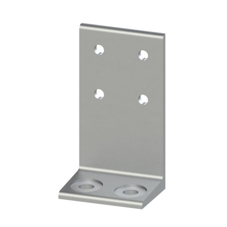 Equerre de fixation au sol profilé aluminium (Boîte de 10 unités) – Al - Double - 80