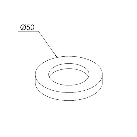 Patin pied profilé aluminium (Boîte de 10 unités) – D60
