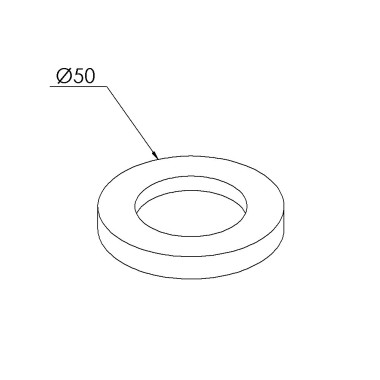 Patin pied profilé aluminium (Boîte de 10 unités) – D60