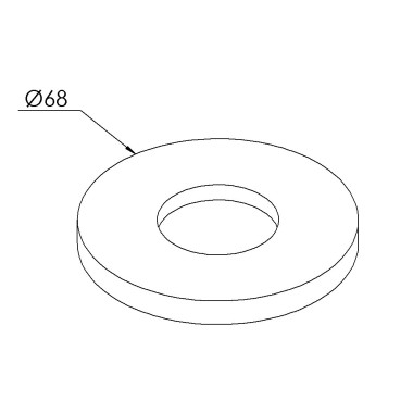 Patin pied profilé aluminium (Boîte de 10 unités) – D80