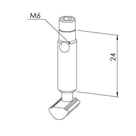 Fixation automatique profilé aluminium (Boîte de 100 unités) – Rainure 5 mm - Inox