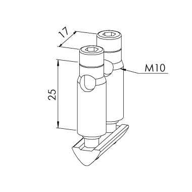 Fixation automatique profilé aluminium (Boîte de 100 unités) – Rainure 6 mm - 30 mm