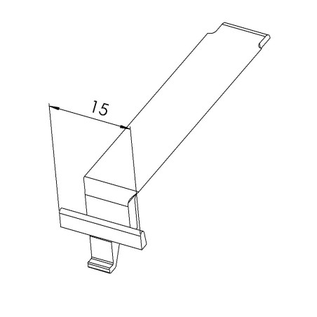 Embout fixation automatique (Boîte de 100 unités) – Rainure 8 mm – Gris