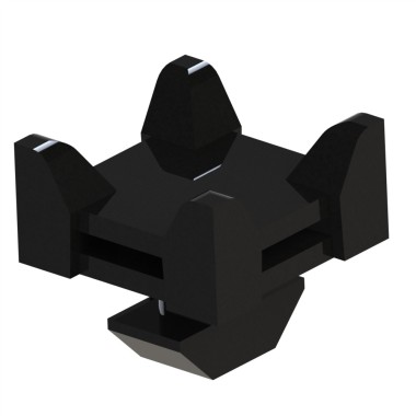 Bloc support collier profilé (Boîte de 100 unités) – Rainure 8 mm - Bi-directionnel