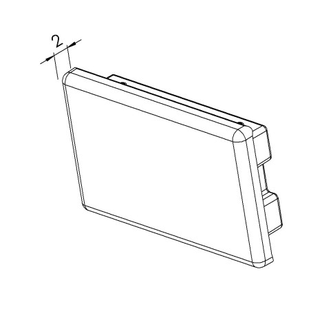 Embout raccord fixation d'angle profilé aluminium (Boîte de 100 unités) - 8 mm - 32x18 mm - Gris