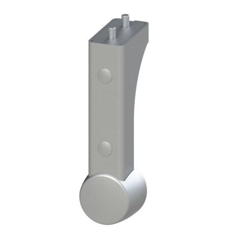 Embase de roulette profilé aluminium (Boîte de 10 unités) - Rainure 8 mm - Section 80x40 mm