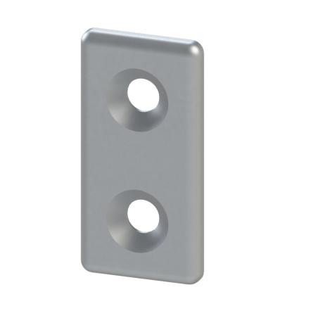 Plaque de connexion profilé aluminium (Boîte de 10 unités) - Section 40x20 mm - Acier