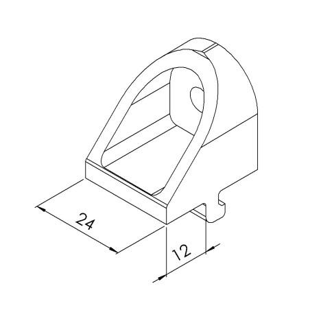 Equerre de bridage profilé aluminium (Boîte de 10 unités) – Rainure 6 mm