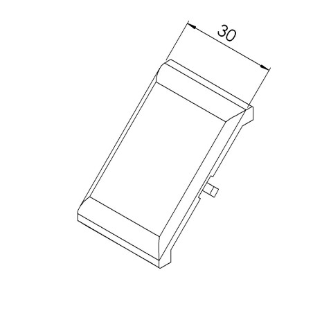 Cache équerre profilé aluminium (Boîte de 10 unités) – Rainure 6 mm – Section 30x30 mm