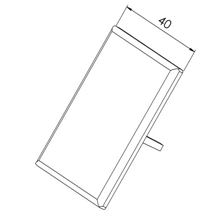 Cache équerre profilé aluminium (Boîte de 10 unités) – 8 40x40 Zn - Noir