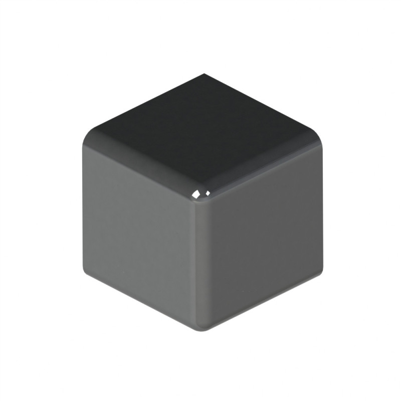 Raccord d’angle cube (Boîte de 10 unités) – 8 mm – 40 mm – 2D - Gris