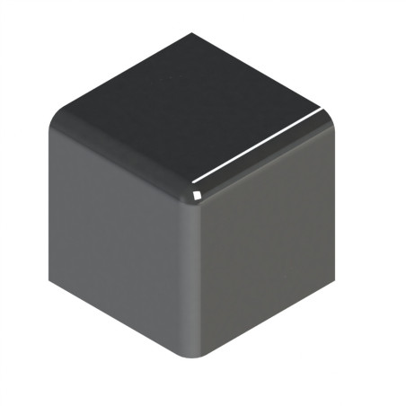 Raccord d’angle profilé aluminium (Boîte de 10 unités) – Rainure 8 mm – R30-90° - Gris