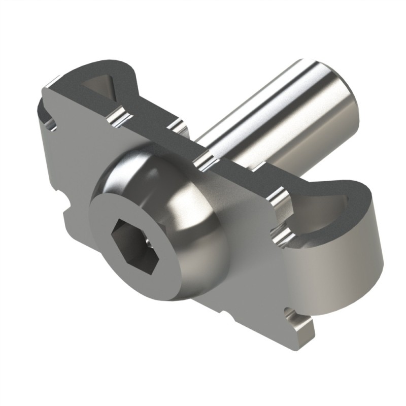 Fixation standard profilé aluminium (Boîte de 10 unités) – Rainure 8 mm - Inox Fixation standard profilé aluminium (Boîte de 10 unités) – Rainure 8 mm - Inox
