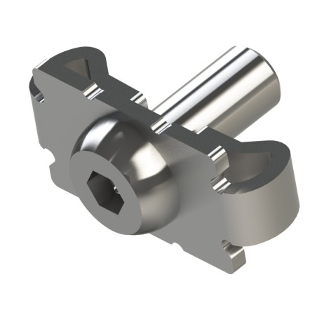 Fixation standard profilé aluminium (Boîte de 10 unités) – Rainure 8 mm - Inox