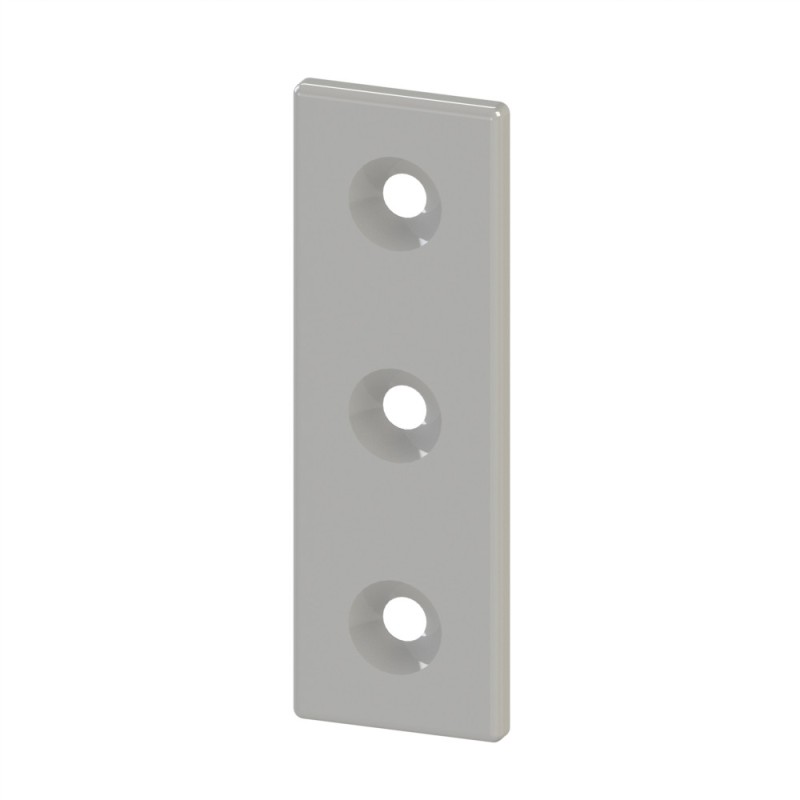 Plaque de connexion profilé aluminium (Boîte de 10 unités) - 8 mm - Section 120x40 mm