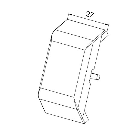 Cache équerre profilé aluminium (Boîte de 10 unités) – Rainure 8 mm – Section 30x30 mm