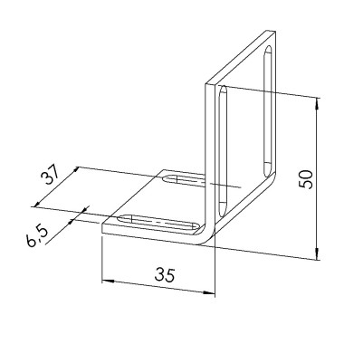 Support loquet profilé (Boîte de 10 unités) – 40