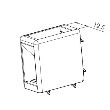 Raccord fixation d'angle profilé aluminium (Boîte de 10 unités) - 8 mm - 32x18 mm