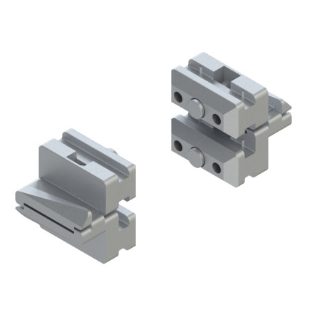 Coulisseaux profilé aluminium (Boîte de 10 unités) - Porte - 8 mm - 32x18 mm