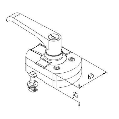 Boitier serrure clé universelle profilé aluminium - Porte coulissante