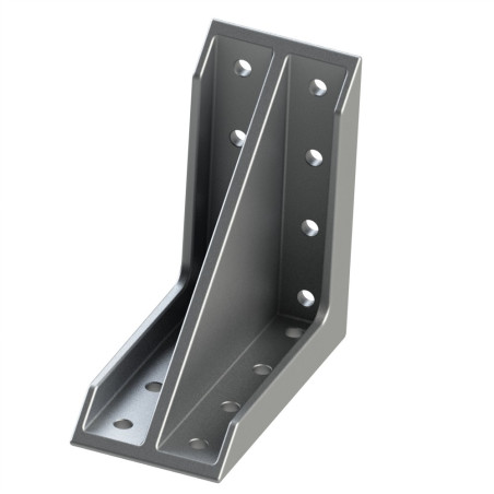 Equerre profilé aluminium – Rainure 8 mm – 160x160x80 mm – Al – M8 - Elcom shop