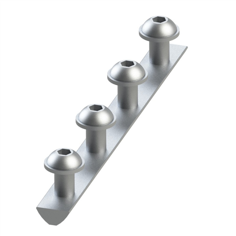 Kit fixation équerre profilé aluminium – 8 mm – 160x160 mm – M8 - Elcom shop