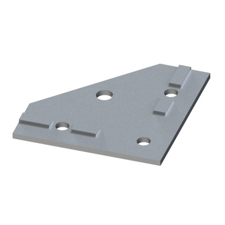 Equerre plate profilé aluminium 8 – Section 100 mm - Zn - Elcom shop