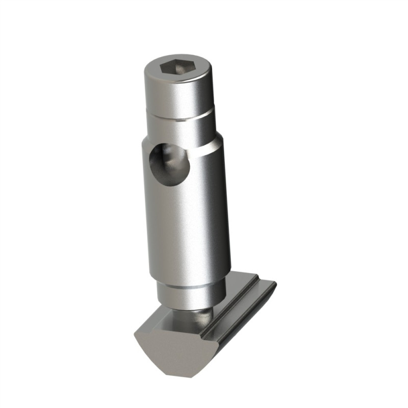 Fixation automatique profilé aluminium – Rainure 8 mm – Inox - Elcom shop