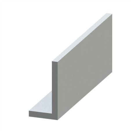Profilé cornière aluminium (Coupe max 3 m) – Section 20x10x2 mm - Brut - Elcom shop