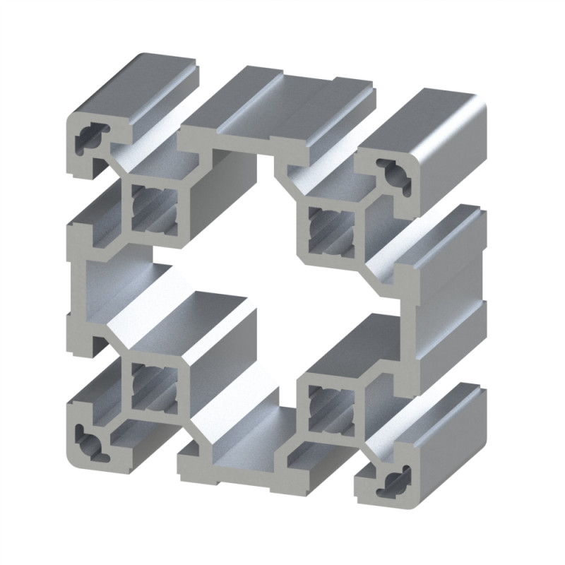 Profilé aluminium – Rainure 10 mm – 80x80 mm – Léger