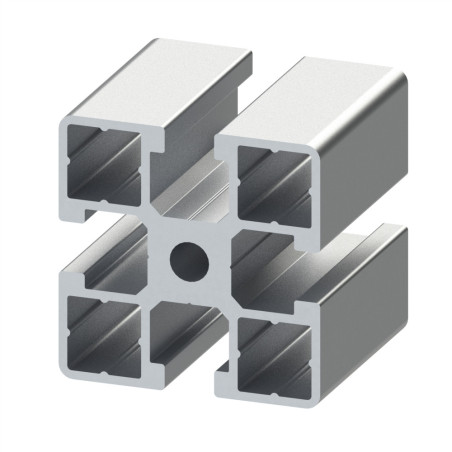 Profilé aluminium - Rainure 8 mm - Section 45x45 mm - Léger - Brut